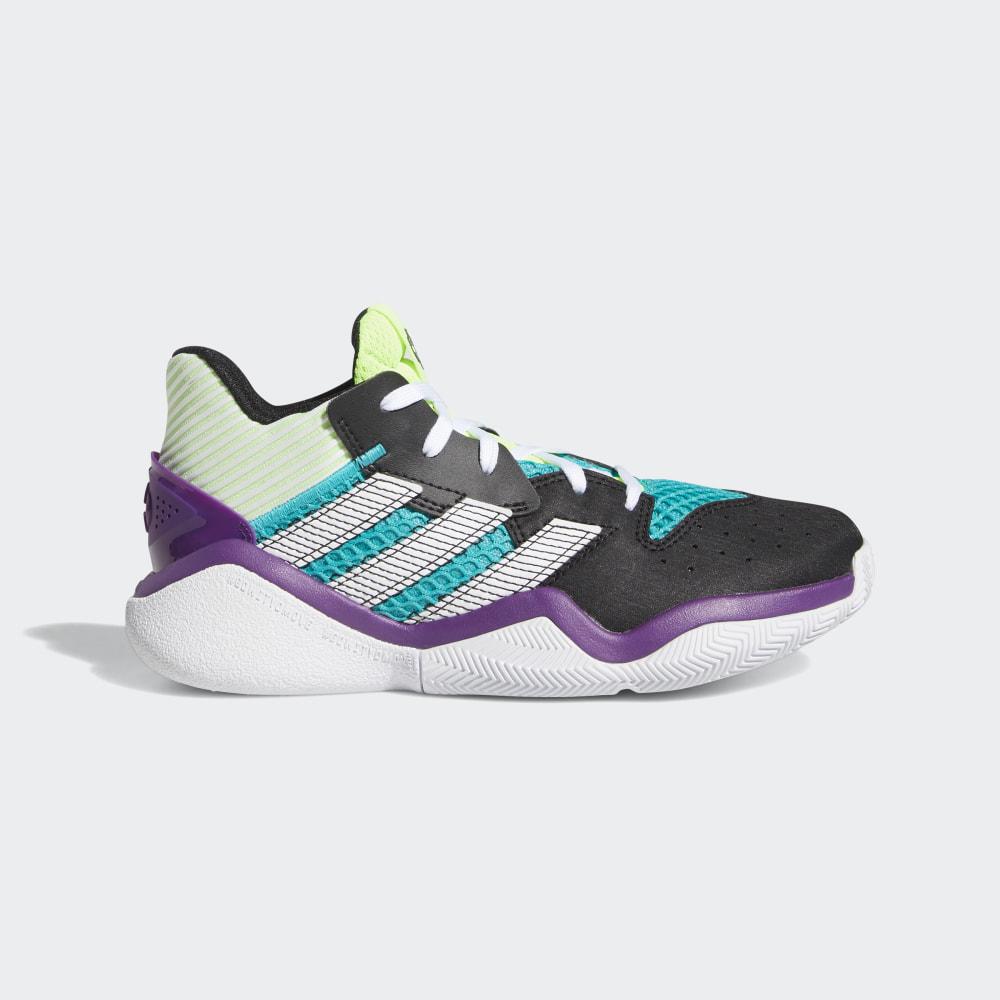 Adidas Girls' Harden Stepback Basketball Shoes Black/White/Green Ireland FV7435